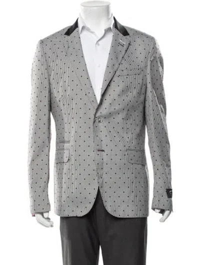Pre-owned Maceoo Houndstooth Print Blazer W/ Tags In Multicolor