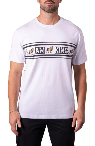 Maceoo I Am King Graphic T-shirt In Purple