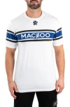 Maceoo Icon Border Cotton Graphic T-shirt In White
