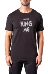 Maceoo King Me Graphic T-shirt In Black