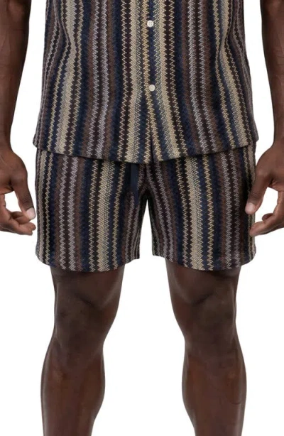Maceoo Knit Drawstring Shorts In Blue
