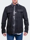 Maceoo Resistance1025 Suede Jacket In Black