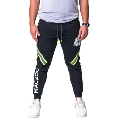 Maceoo Lightning Reflective Cotton Knit Joggers In Animal Print