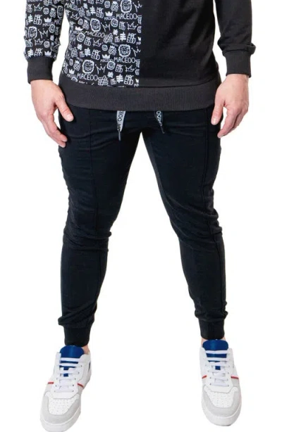 Maceoo Lightspeed Black Stretch Cotton Joggers
