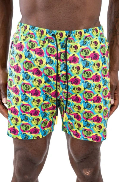 Maceoo Lion Frenchie Swim Trunks In Green