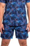 Maceoo Liondragon Blue Swim Trunks In Blue