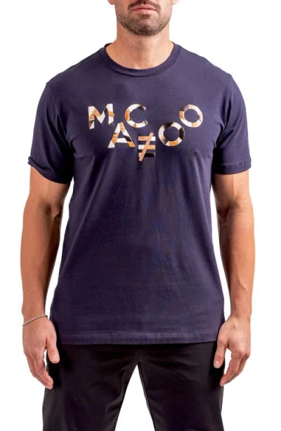 Maceoo Logo Appliqué Graphic T-shirt In Blue