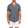 Maceoo Marthy Black Camp Shirt In Multi