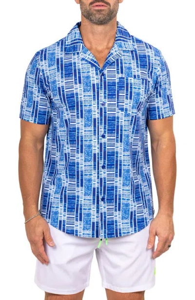 Maceoo Marthy Blue Camp Shirt