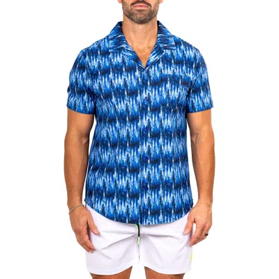 Maceoo Marthy Blue Camp Shirt