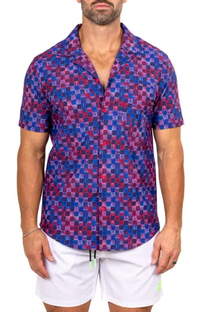 Maceoo Marthy Purple Camp Shirt