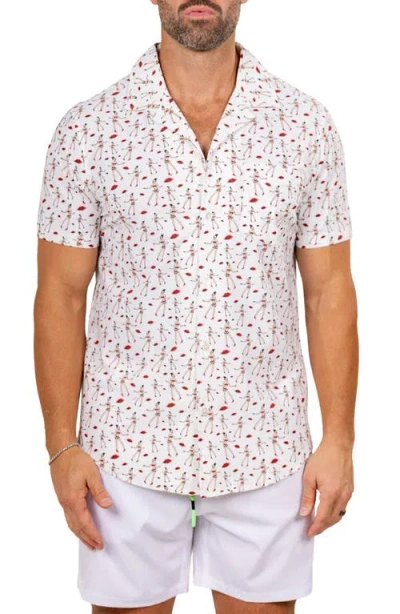 Maceoo Marthy White Camp Shirt