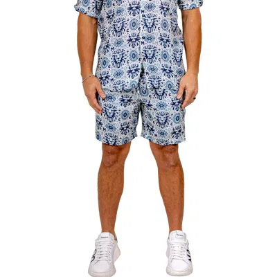 Maceoo Marthyr Drawstring Shorts In Blue