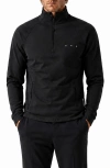 Maceoo Marthyr Half Zip Performance Sweater In Black
