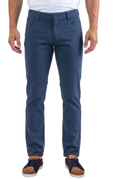 Maceoo Marthyr Stretch Trousers In Blue