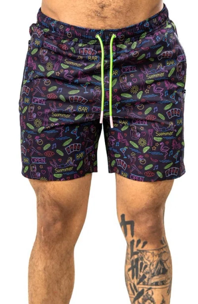 Maceoo Marthyr Swim Trunks In Black