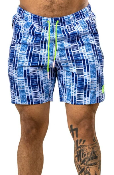 Maceoo Marthyr Swim Trunks In Blue