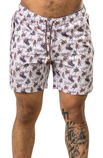 Maceoo Marthyr Swim Trunks In Brown