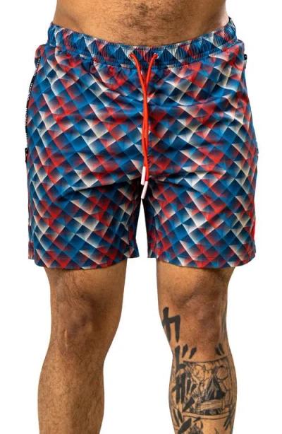 Maceoo Marthyr Swim Trunks In Red