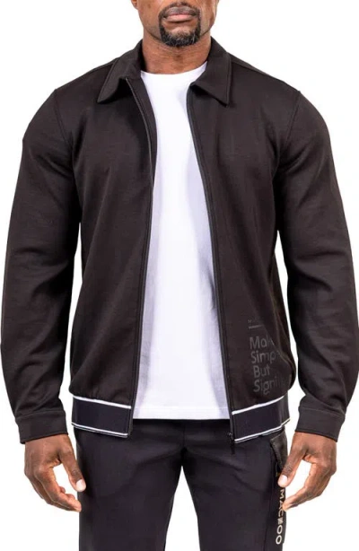 Maceoo Marthyr Zip Sweater In Brown