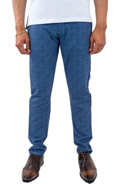 Maceoo Mélange Skinny Pants In Blue