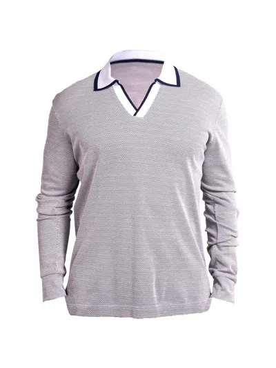 Maceoo Men's Ascension Knit Polo Shirt In White