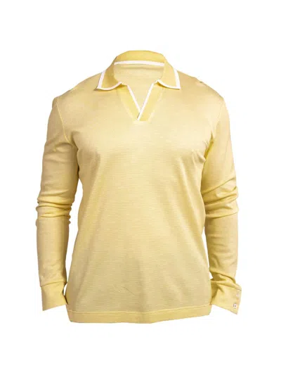Maceoo Men's Ascension Knit Polo In Yellow