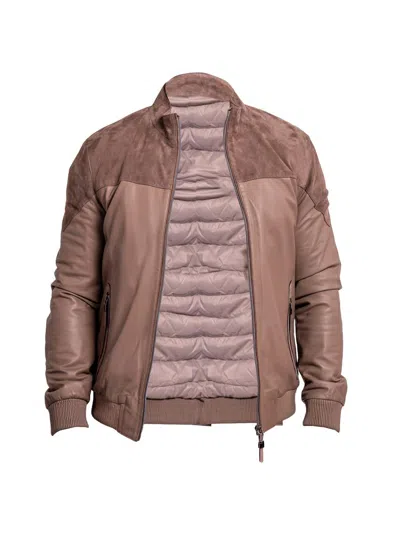 Maceoo Men's Ascension Leather Jacket In Brown