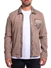 Maceoo Ascension 0009 Suede & Python Print Leather Jacket In Brown