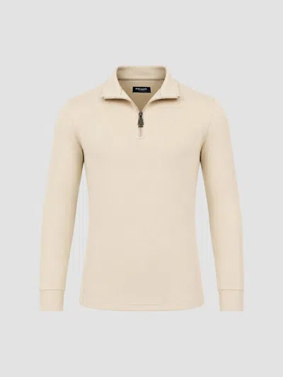 Maceoo Men's Athleisure Zipper Sweater In Neutral