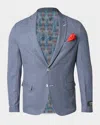 Maceoo Descartes Unconstructed Thatch Blue Blazer In Blue