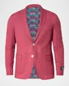 Maceoo Men's Descartes Solid Unconstructed Blazer In Red