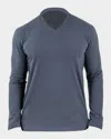 Maceoo Men's Edison Solid Ashes V-neck Shirt In Grey