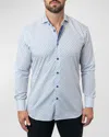 Maceoo Einstein Dot Print Contemporary Fit Button-up Shirt In White