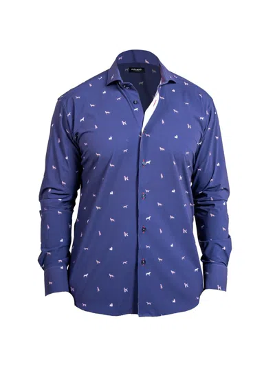 Maceoo Men's Einstein Stretch Ascension Shirt In Blue