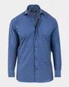 Maceoo Einstein Stretch Deep Night Button-up Shirt In Blue