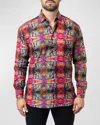 Maceoo Fibonacci Benjamin 68 Cotton Button-up Shirt In Orange