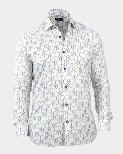 Maceoo Fibonacci Bumblegon White Contemporary Fit Button-up Shirt