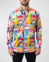 Maceoo Fibonacci Cube 41 Cotton Button-up Shirt In Yellow