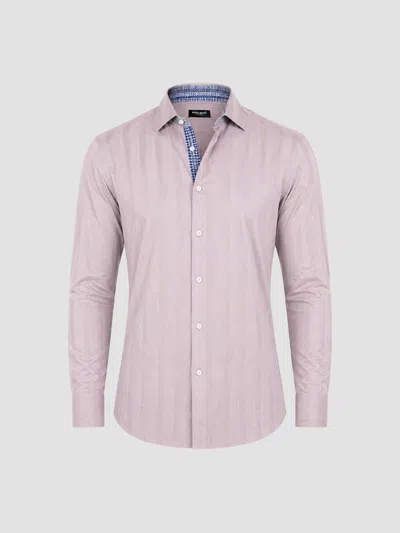 Maceoo Men's Fibonacci Marthyr Stripe Shirt In Pink