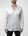 Maceoo Men's Fibonacci Prism Dress Shirt In White