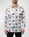 Maceoo Fibonacci Rocket Dog Egyptian Cotton Button-up Shirt In White