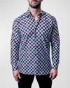 Maceoo Fibonacci Skull Square Multi Button-up Shirt In Multi
