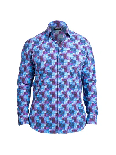 Maceoo Men's Fibonacci Stretch Ascension Shirt In Blue
