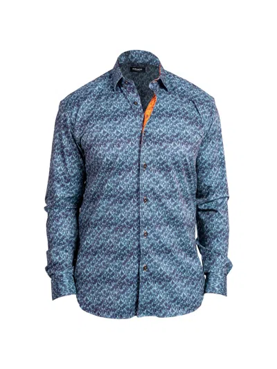 Maceoo Men's Fibonacci Stretch Ascension Shirt In Blue