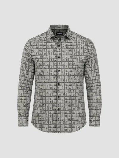 Maceoo Men's Fibonacci Stretch Shirt In Gray