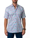 Maceoo Men's Galileo Crossbones Sport Shirt In White