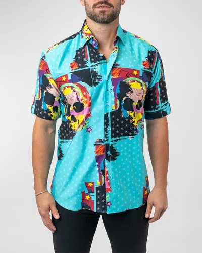 MACEOO MEN'S GALILEO SKULL STAR SPORT SHIRT