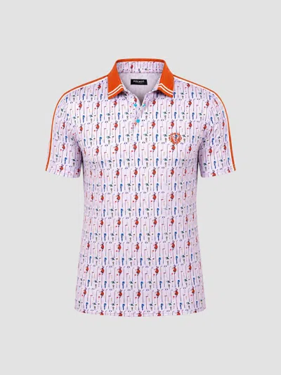 Maceoo Men's Golf Polo Shirt In Pink