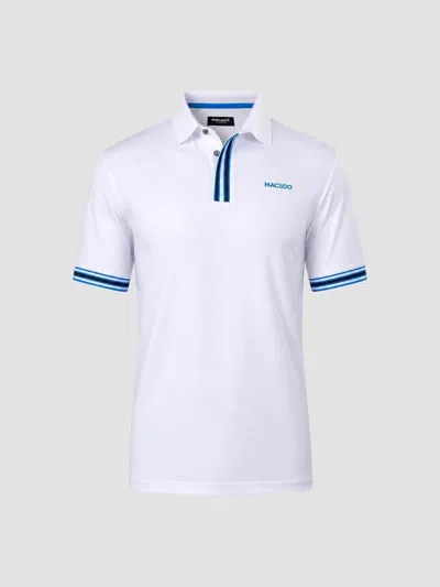 Maceoo Men's Golf Polo Shirt In White